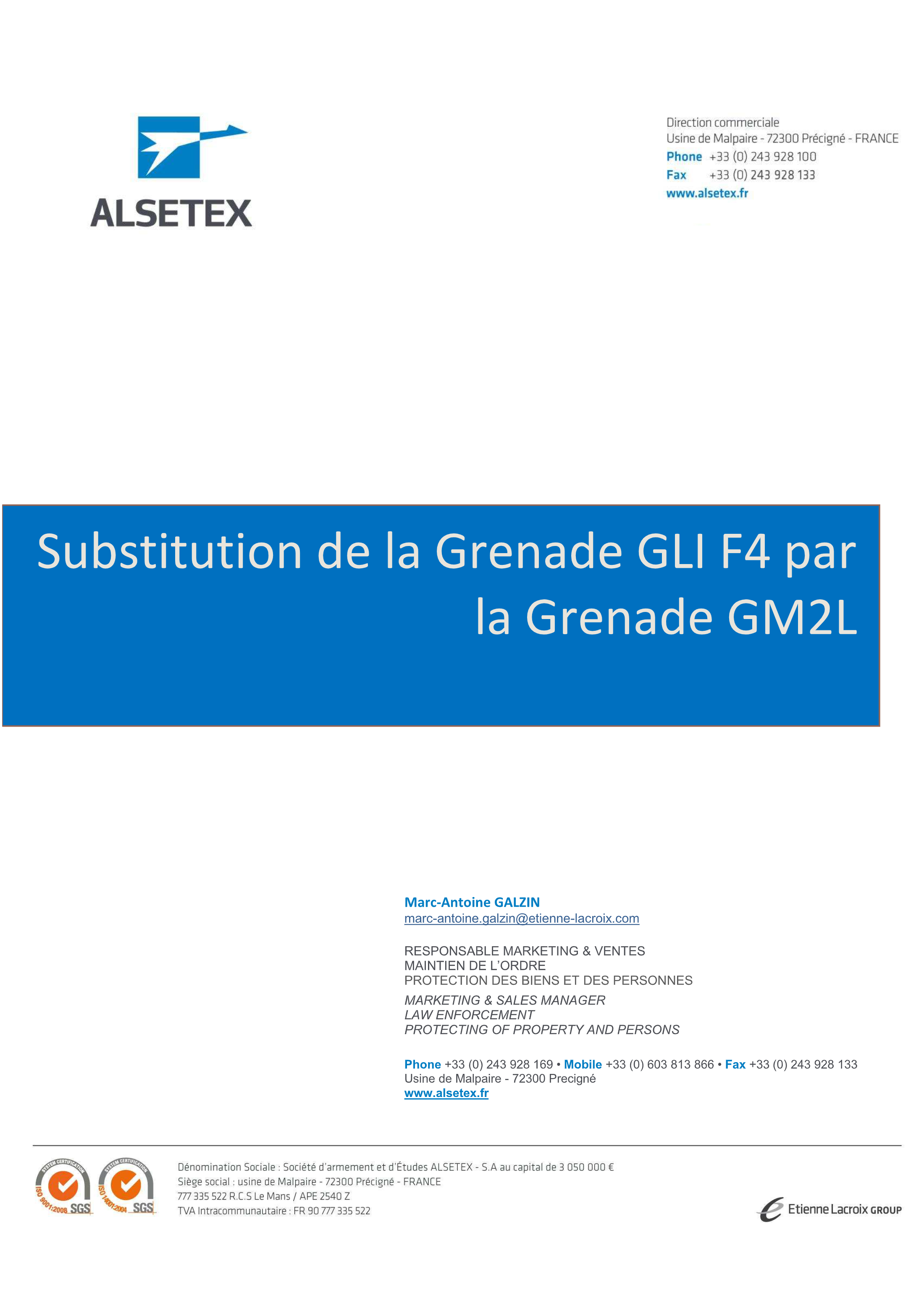 rapport Grenade GM2L